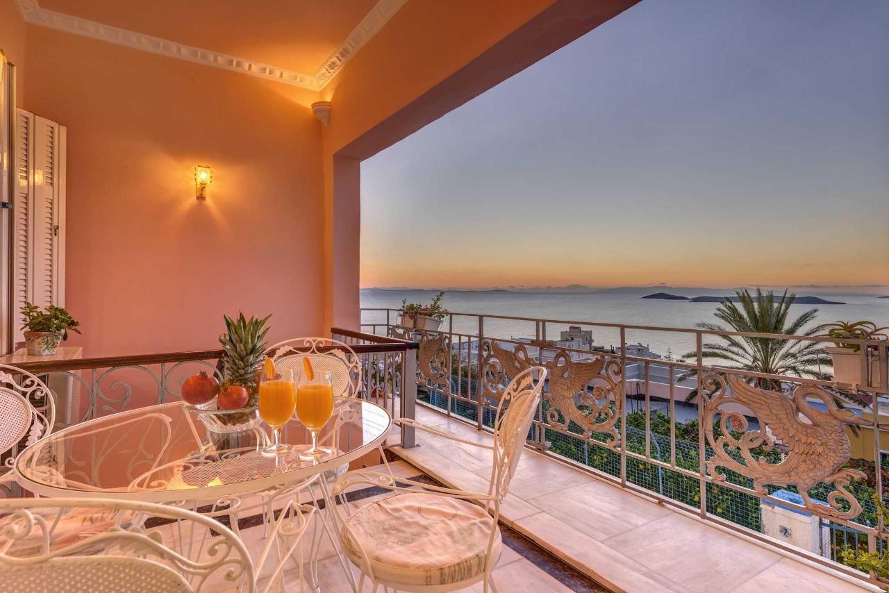 Sunrise over the Aegean seen from Veranda Syros in Ermoupoli